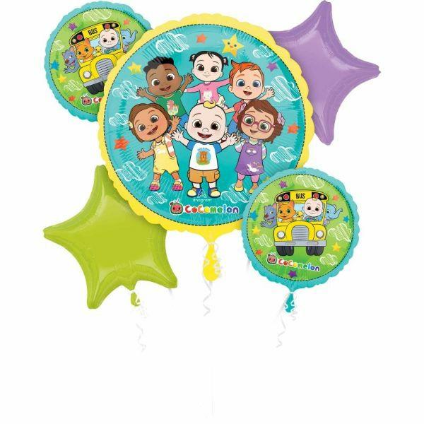 Character & Themed Foil Balloons | 5 Pack Cocomelon Bouquet Foil Balloons – 45Cm