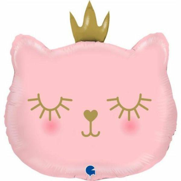 Character & Themed Foil Balloons | Cat Princess Pink Foil Balloon – 66Cm