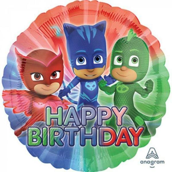 Character & Themed Foil Balloons | Happy Birthday Pj Masks Foil Balloon – 45Cm