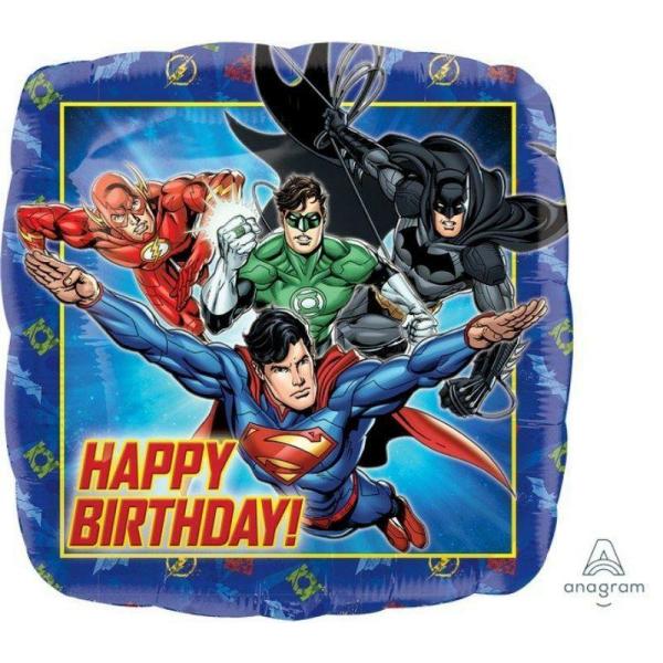 Character & Themed Foil Balloons | Justice League Happy Birthday Foil Balloon – 45Cm