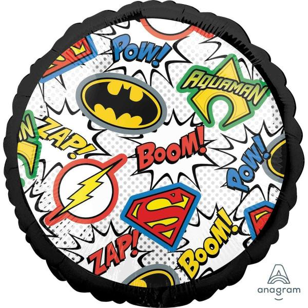 Character & Themed Foil Balloons | Justice League Round Foil Balloon – 45Cm