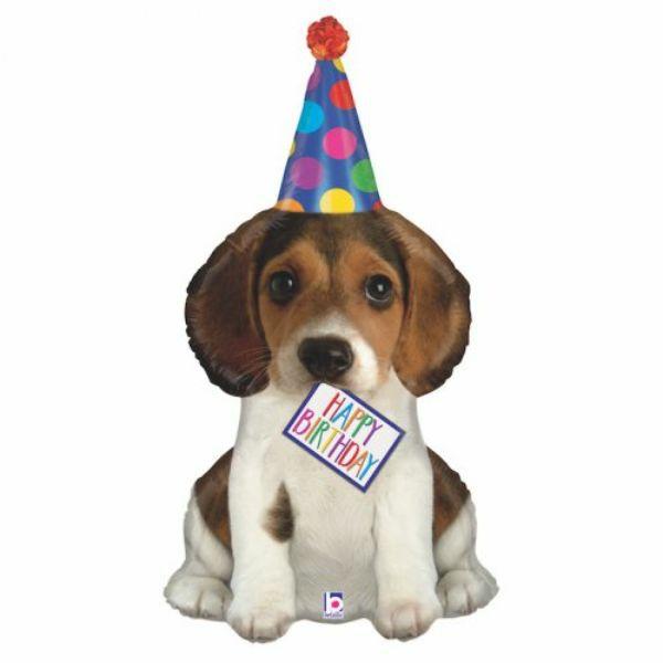 Character & Themed Foil Balloons | Puppy Dog Happy Birthday Large Foil Balloon – 104Cm