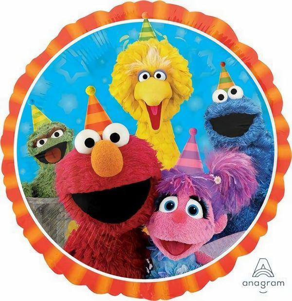 Character & Themed Foil Balloons | Sesame Street Fun Round Foil Balloon – 45Cm