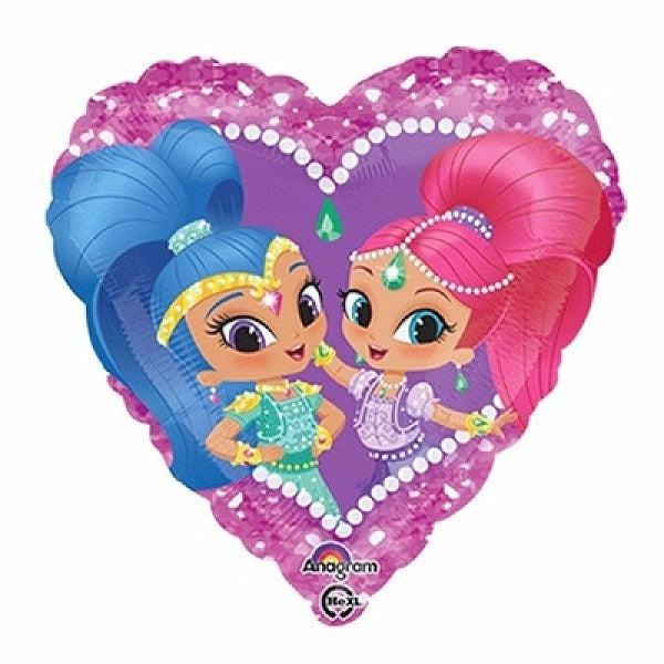 Character & Themed Foil Balloons | Shimmer & Shine Heart Shape Foil Balloon