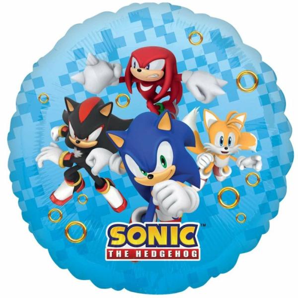 Character & Themed Foil Balloons | Sonic The Hedgehog Standard Foil Balloon – 45Cm