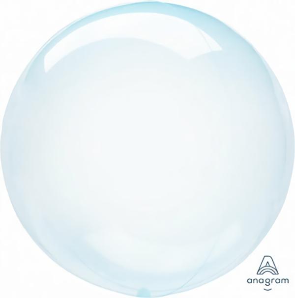 Crystal Clear & Coloured Bubble Balloons | Crystal Clearz Blue Round Balloon – 50Cm