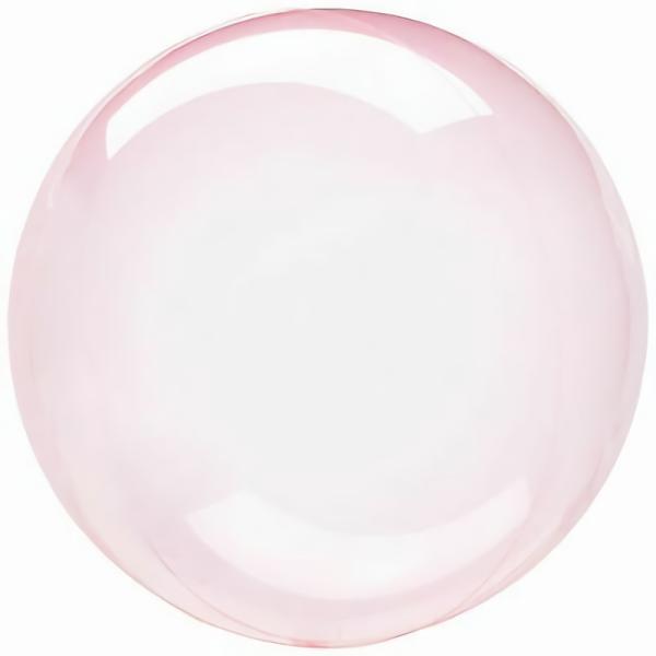 Crystal Clear & Coloured Bubble Balloons | Crystal Clearz Dark Pink Round Balloon – 50Cm