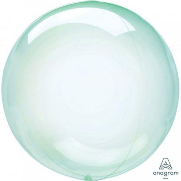 Crystal Clear & Coloured Bubble Balloons | Crystal Clearz Green Round Balloon – 50Cm