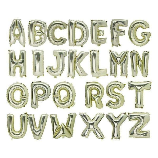 Letter Foil Balloons – 35cm | Light Gold Foil Balloon C – 36Cm