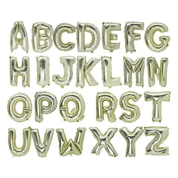 Letter Foil Balloons – 35cm | Light Gold Foil Balloon J – 36Cm