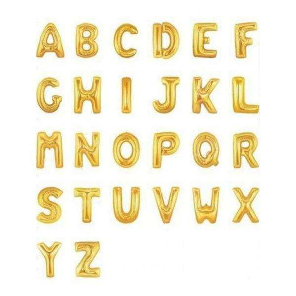 Letter Foil Balloons – 35cm | Light Gold Foil Balloon Y – 36Cm