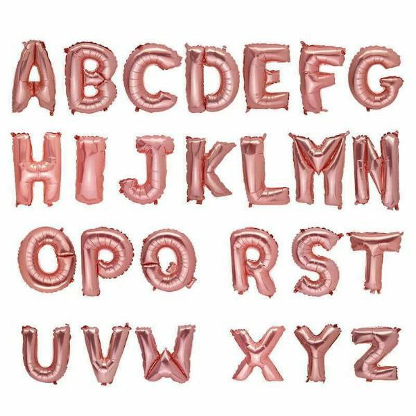 Letter Foil Balloons – 35cm | Rose Gold Foil Balloon G – 36Cm