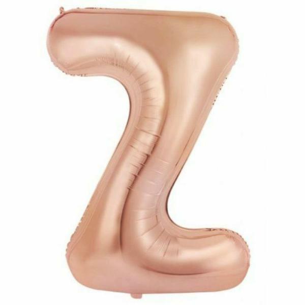 Letter Foil Balloons – 35cm | Rose Gold Foil Balloon Letter Z – 36Cm