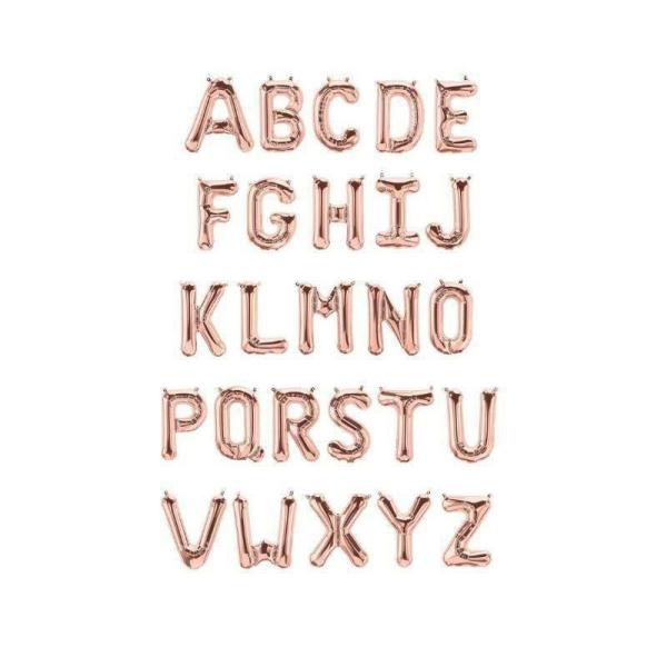 Letter Foil Balloons – 35cm | Rose Gold Foil Balloon U – 36Cm