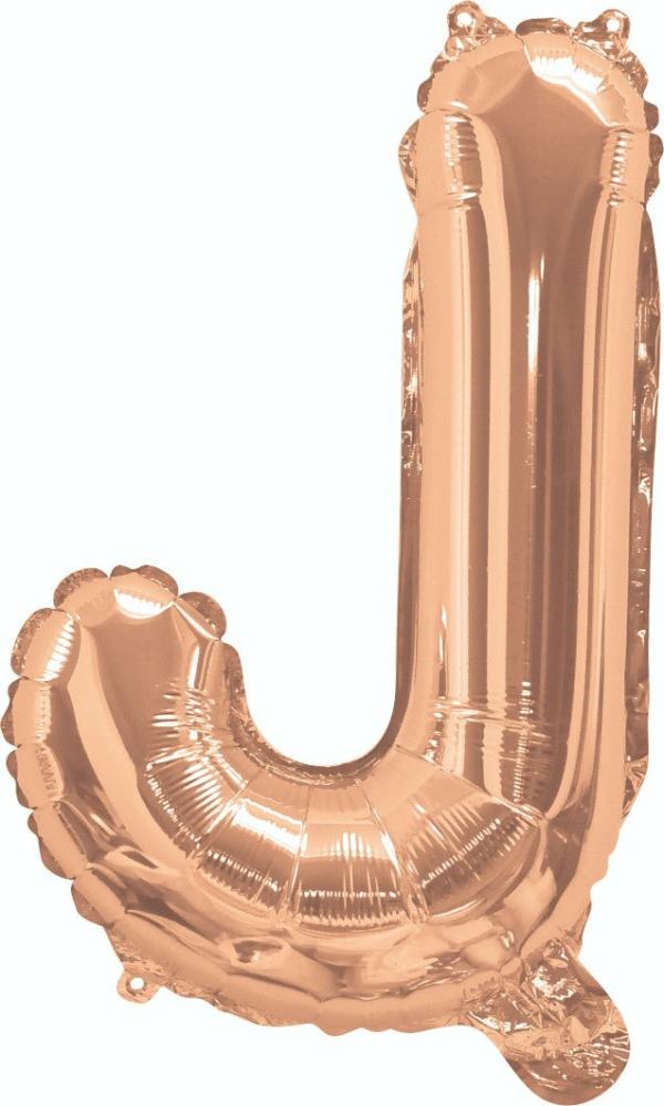 Letter Foil Balloons – 35cm | Rose Gold J Foil Balloon – 35Cm