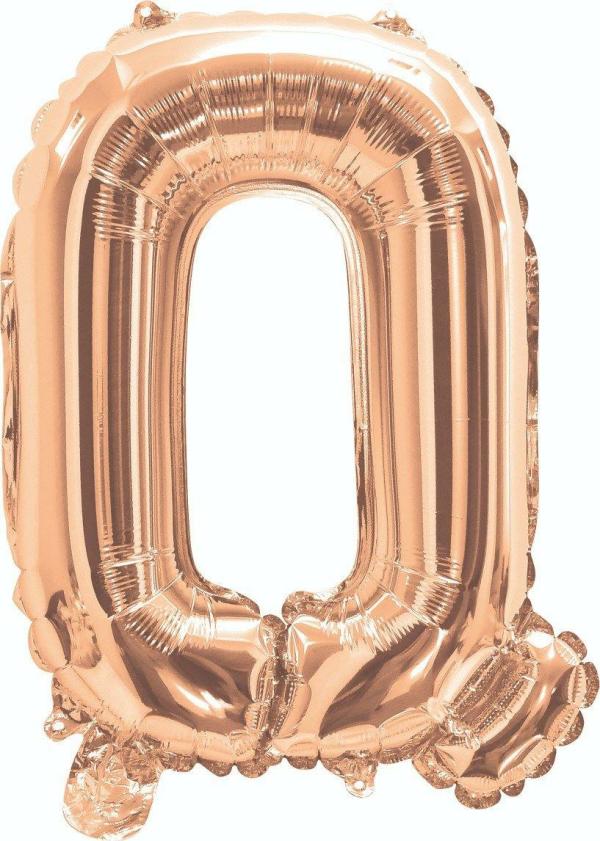 Letter Foil Balloons – 35cm | Rose Gold Q Foil Balloon – 35Cm