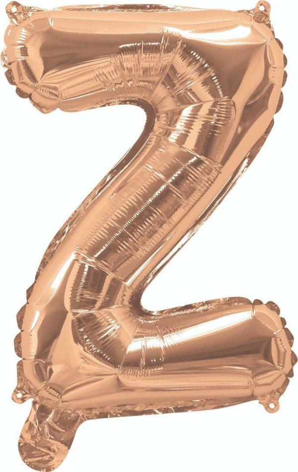 Letter Foil Balloons – 35cm | Rose Gold Z Foil Balloon – 35Cm