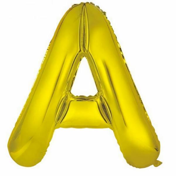 Letter Foil Balloons – 86cm | Gold Decrotex Letter A Foil Balloon – 86Cm