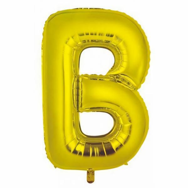 Letter Foil Balloons – 86cm | Gold Decrotex Letter B Foil Balloon – 86Cm