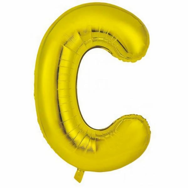 Letter Foil Balloons – 86cm | Gold Decrotex Letter C Foil Balloon – 86Cm