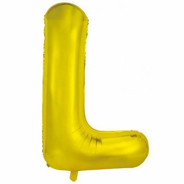 Letter Foil Balloons – 86cm | Gold Decrotex Letter L Foil Balloon – 86Cm