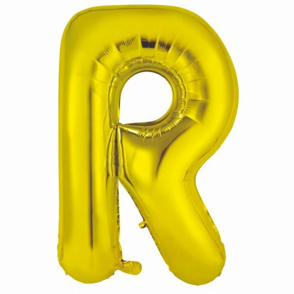 Letter Foil Balloons – 86cm | Gold Decrotex Letter R Foil Balloon – 86Cm