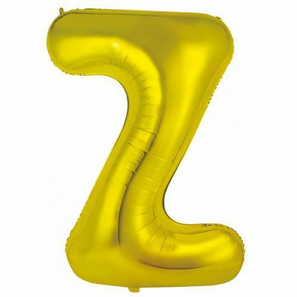 Letter Foil Balloons – 86cm | Gold Decrotex Letter Z Foil Balloon – 86Cm