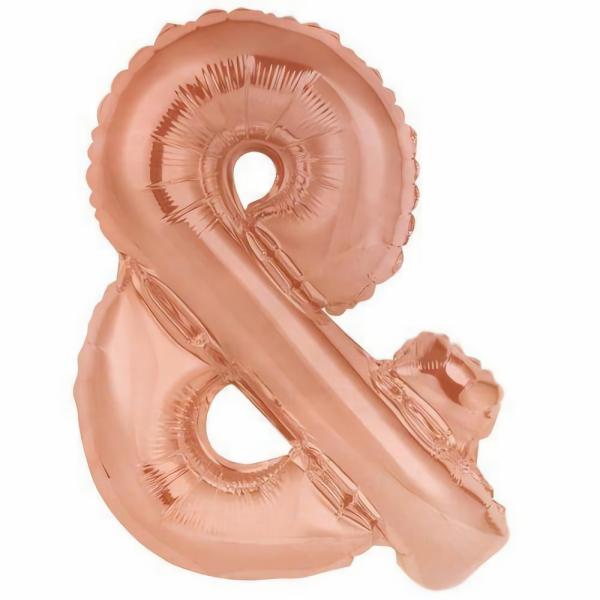 Letter Foil Balloons – 86cm | Rose Gold Decrotex Letter & Foil Balloon – 86Cm