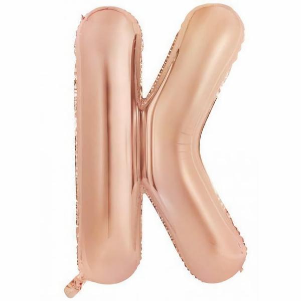 Letter Foil Balloons – 86cm | Rose Gold Decrotex Letter K Foil Balloon – 86Cm