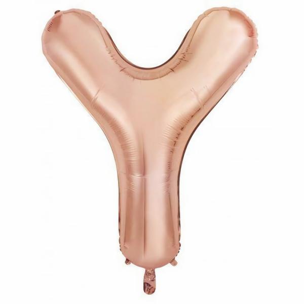 Letter Foil Balloons – 86cm | Rose Gold Decrotex Letter Y Foil Balloon – 86Cm