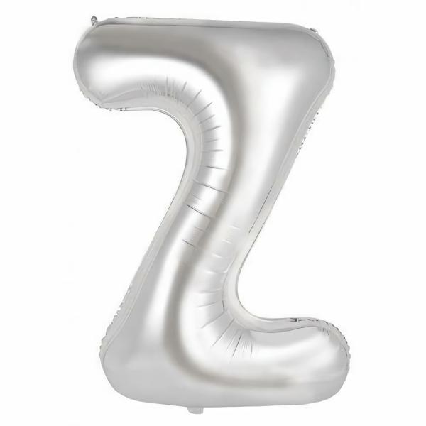 Letter Foil Balloons – 86cm | Silver Decrotex Letter Z Foil Balloon – 86Cm