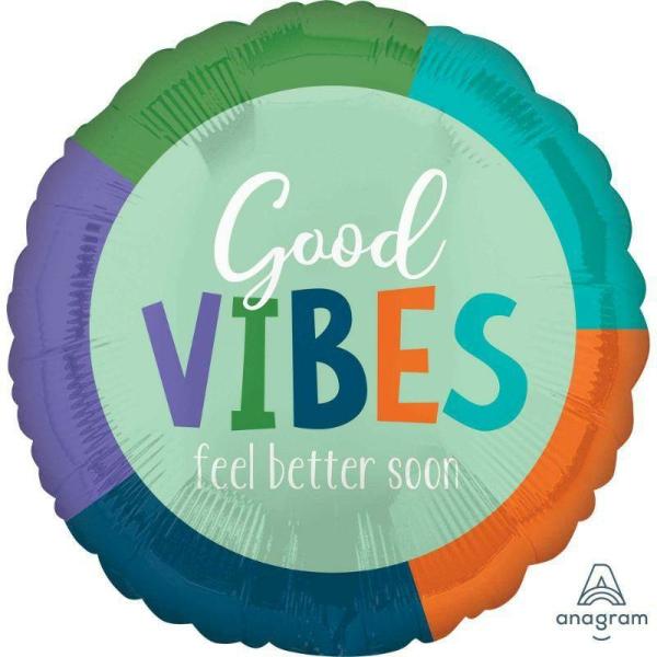 Message Foil Balloons | Good Vibes Feel Better Soon Foil Balloon – 45Cm