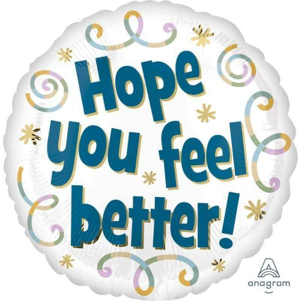 Message Foil Balloons | Hope You Feel Better Foil Balloon – 45Cm