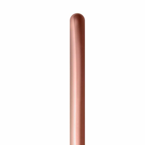 Modelling Balloons | 50 Pack 260T Metallic Reflex Rose Gold Modelling Balloons