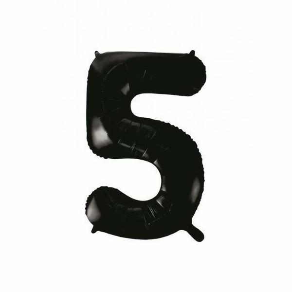 Numbered Foil Balloons – 86 cm | Black Number 5 Foil Balloon – 86Cm