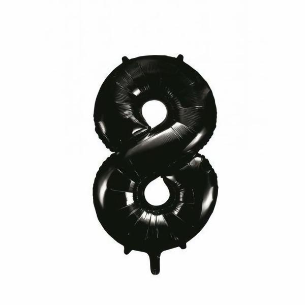 Numbered Foil Balloons – 86 cm | Black Number 8 Foil Balloon – 86Cm