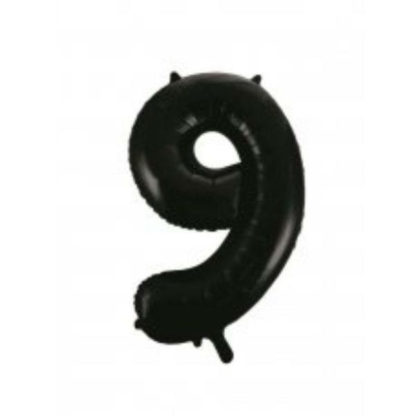 Numbered Foil Balloons – 86 cm | Black Number 9 Foil Balloon – 86Cm