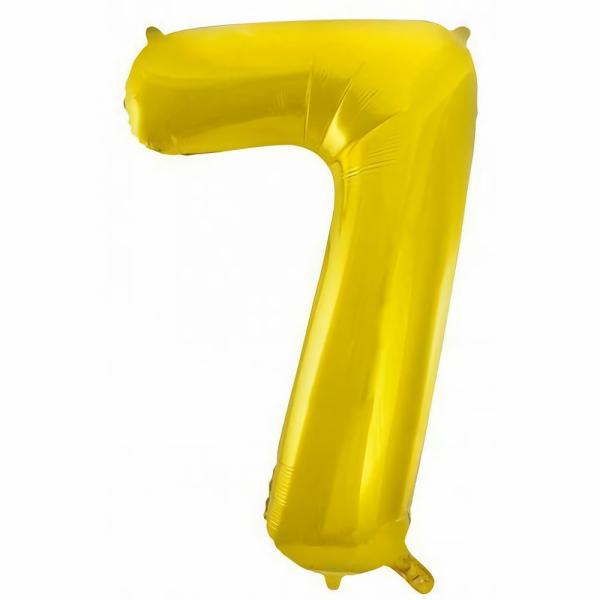 Numbered Foil Balloons – 86 cm | Gold Decrotex Number 7 Foil Balloon – 86Cm