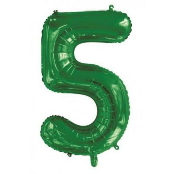 Numbered Foil Balloons – 86 cm | Green #5 Foil Balloon – 86Cm