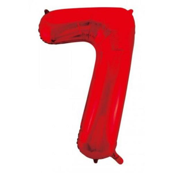 Numbered Foil Balloons – 86 cm | Red #7 Foil Balloon – 86Cm