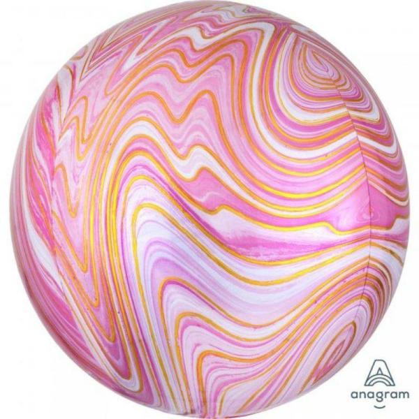 Orbz Foil Balloons | Ombre Pink Marblez Orbz Foil Balloon – 40Cm