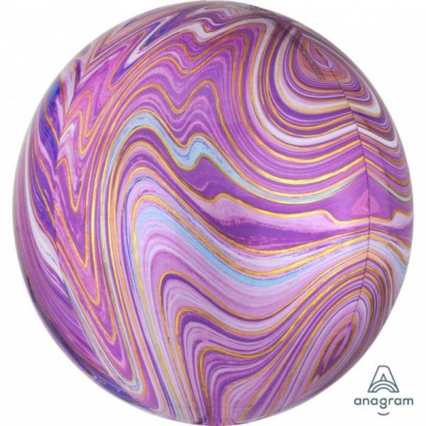 Orbz Foil Balloons | Ombre Purple Marblez Orbz Foil Balloon – 40Cm