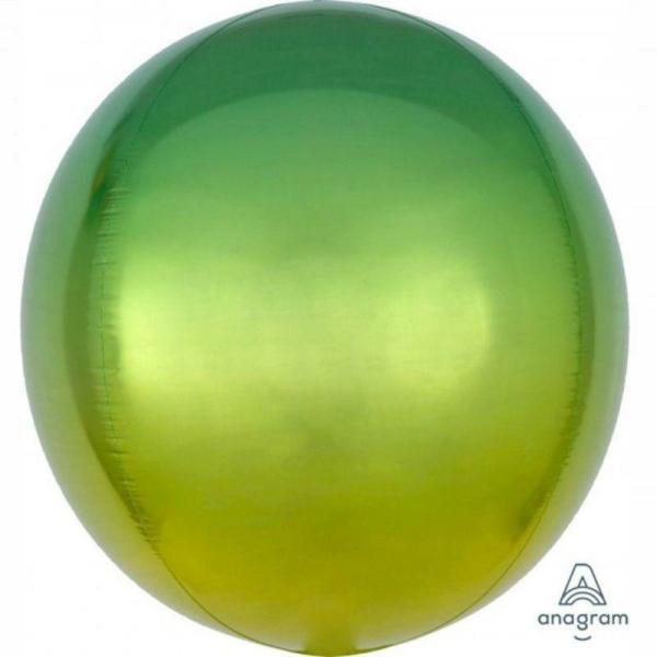 Orbz Foil Balloons | Orbz Ombre Yellow & Green Foil Balloon – 38Cm X 40Cm