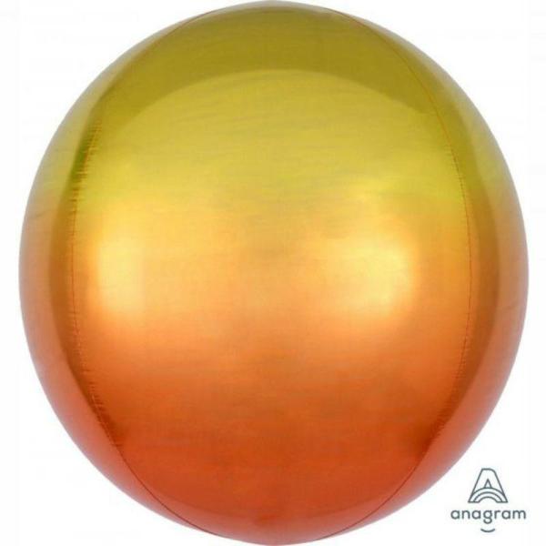 Orbz Foil Balloons | Orbz Ombre Yellow & Orange Foil Balloon – 38Cm X 40Cm