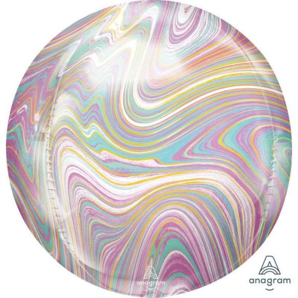 Orbz Foil Balloons | Orbz Xl Pastel Marblez Foil Balloon – 38Cm X 40Cm