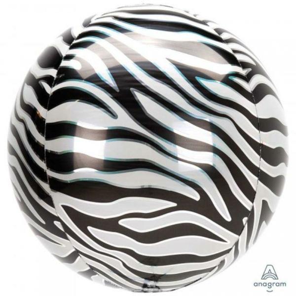 Orbz Foil Balloons | Orbz Zebra Print Foil Balloon – 40Cm