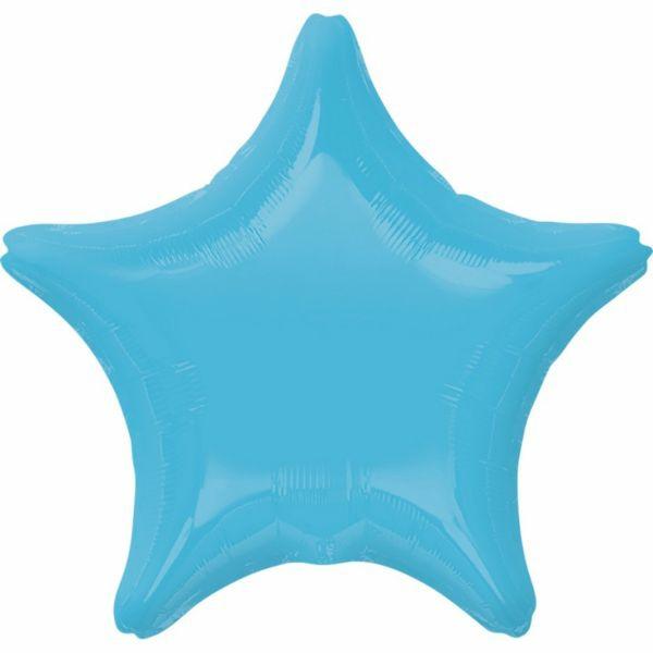 Plain Coloured Foil Balloons | Caribbean Blue Star Foil Balloon – 45Cm