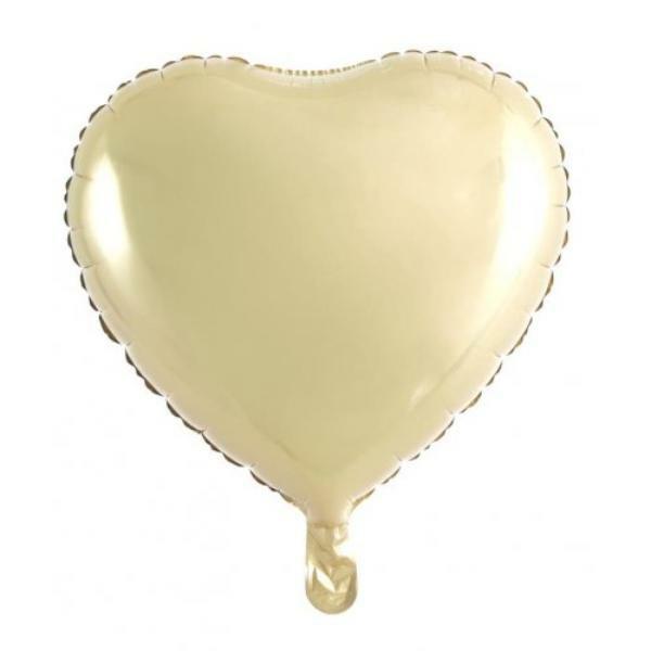 Plain Coloured Foil Balloons | Gold Luxe Decrotex Heart Foil Balloon – 1.8Cm