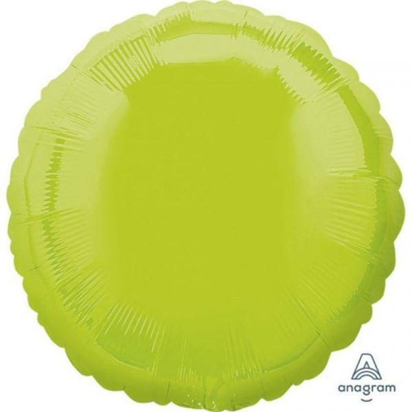 Plain Coloured Foil Balloons | Kiwi Green Circle Foil Balloon – 45Cm