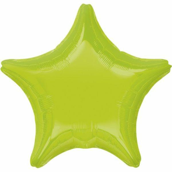 Plain Coloured Foil Balloons | Kiwi Green Star Shaped Foil Balloon – 45Cm